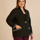 Σπορ-κομψό σακάκι με ρίγες LUREX