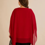 Κομψή τουνίκαμε λεπτομέρειες από παγιέτες σε άνετη γραμμή – Κόκκινο