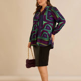 Τουνίκ πουκάμισο με καρφίτσα – Λιλά