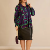 Τουνίκ πουκάμισο με καρφίτσα σε λιλά χρώμα σε μεγάλα μεγέθη