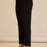 Κομψό βαμβακερό παντελόνι με κλασική γραμμή – Μαύρο