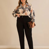 Κομψό βαμβακερό παντελόνι με κλασική γραμμή – Μαύρο