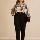 Κομψό βαμβακερό παντελόνι με κλασική γραμμή – Μαύρο