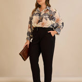 Κομψό βαμβακερό παντελόνι με κλασική γραμμή – Μαύρο