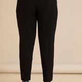 Κομψό βαμβακερό παντελόνι με κλασική γραμμή – Μαύρο