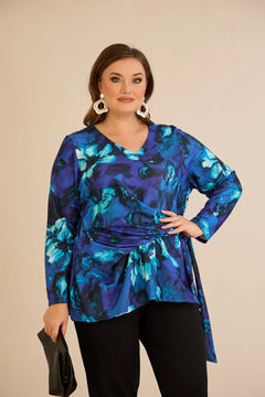 Μπλούζα με κορδόνια – Μπλε