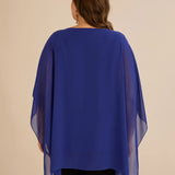 Κομψή τουνίκαμε λεπτομέρειες από παγιέτες σε άνετη γραμμή – Μπλε ρουά