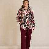 Κομψό πουκάμισο από φίνα βισκόζη – Μπορντό