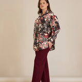 Κομψό πουκάμισο από φίνα βισκόζη – Μπορντό