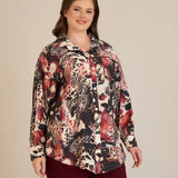 Κομψό πουκάμισο από φίνα βισκόζη – Μπορντό