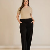 Φαρδύ παντελόνι από ανάγλυφο ύφασμα