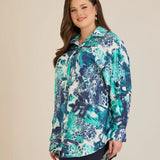 Κομψό πουκάμισο από φίνα βισκόζη – Τιρκουάζ