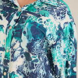 Κομψό πουκάμισο από φίνα βισκόζη – Τιρκουάζ