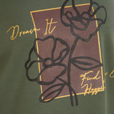 Ανοιξιάτικη μπλούζα με τύπωμα – Λαδί