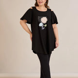 Καλοκαιρινή βαμβακερή τουνίκ με στάμπα –Λουλούδια