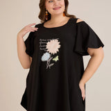 Καλοκαιρινή βαμβακερή τουνίκ με στάμπα –Λουλούδια