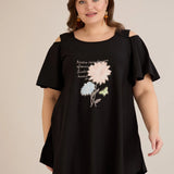 Καλοκαιρινή βαμβακερή τουνίκ με στάμπα –Λουλούδια