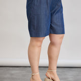 Γυναικεία Denim βερμούδα με τσέπες από Tencel