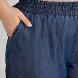 Γυναικεία Denim βερμούδα με τσέπες από Tencel