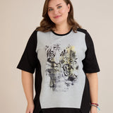 Βαμβακερό T-shirt με τύπωμα - Τίγρεις