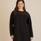 Κομψό βαμβακερό τουνίκ Black