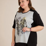 Βαμβακερό T-shirt με τύπωμα - Τίγρεις