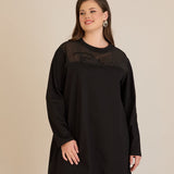 Κομψό βαμβακερό τουνίκ Black