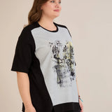 Βαμβακερό T-shirt με τύπωμα - Τίγρεις