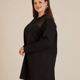 Κομψό βαμβακερό τουνίκ Black