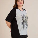 Βαμβακερό T-shirt με τύπωμα - Τίγρεις