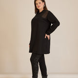 Κομψό βαμβακερό τουνίκ Black