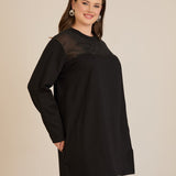 Κομψό βαμβακερό τουνίκ Black