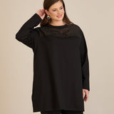 Κομψό βαμβακερό τουνίκ Black