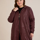 Ανοιξιάτικο παρκά με βαμβακερή και ελαστική επένδυση – Μπορντό/Βουργουνδί