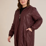 Ανοιξιάτικο παρκά με βαμβακερή και ελαστική επένδυση – Μπορντό/Βουργουνδί