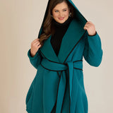 Παλτό με κουκούλα από ελαφρύ ύφασμα