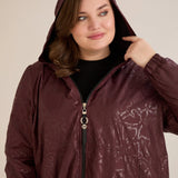 Ανοιξιάτικο παρκά με βαμβακερή και ελαστική επένδυση – Μπορντό/Βουργουνδί