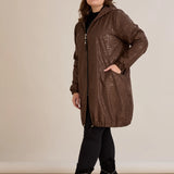 Ανοιξιάτικο παρκά με βαμβακερή και ελαστική επένδυση – Σοκολατί