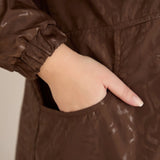 Ανοιξιάτικο παρκά με βαμβακερή και ελαστική επένδυση – Σοκολατί