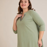 βαμβακερή τουνίκ με λαμπερό ντεκολτέ