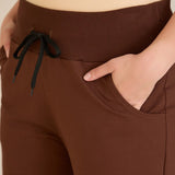 Σπορ φαρδύ παντελόνι με ανοίγματα – Καφέ