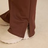 Σπορ φαρδύ παντελόνι με ανοίγματα – Καφέ