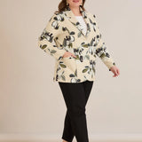 Ανοιξιάτικο σακάκι με φρέσκο μοτίβο – Φύλλα