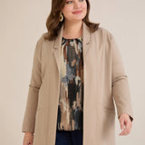 Σπορ-κομψό μπλεϊζερ χωρίς κούμπωμα – Μπεζ