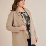 Σπορ-κομψό μπλεϊζερ χωρίς κούμπωμα – Μπεζ