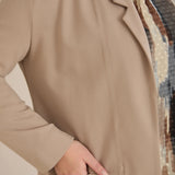 Σπορ-κομψό μπλεϊζερ χωρίς κούμπωμα – Μπεζ