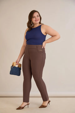 Παντελόνι διαμόρφωση σώματος Borisa - Καφέ/Καπουτσίνο