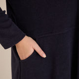 Μακριά ζακέτα τύπου κάπα – Μπλε σκούρο