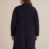 Μακριά ζακέτα τύπου κάπα – Μπλε σκούρο