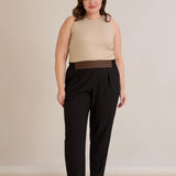 Ανοιξιάτικο παντελόνι με πιέτες και ελαστική μέση